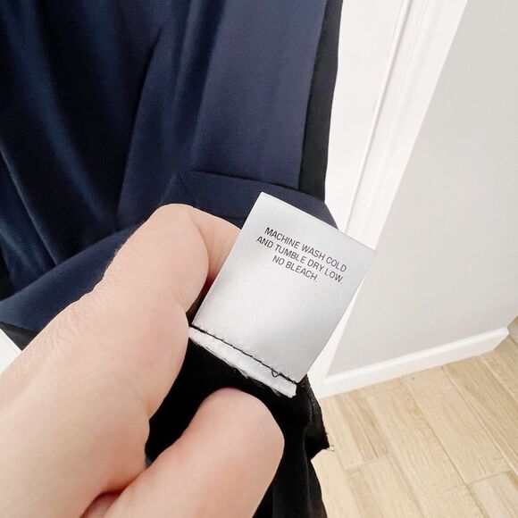 Argent Sheath Midi Dress Size 2 Navy Blue and Black - Picture 5 of 8